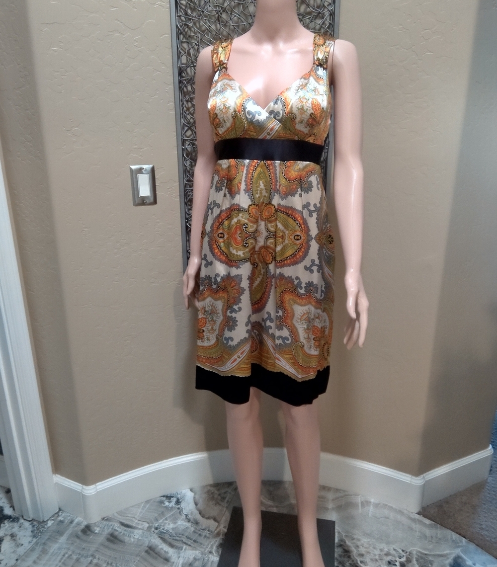 Muse for Boston Proper Silk Paisley Babydoll Dress
